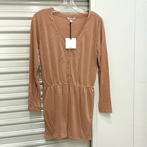 Off Duty Pale Pink Stretchy Romper Size Small NWT